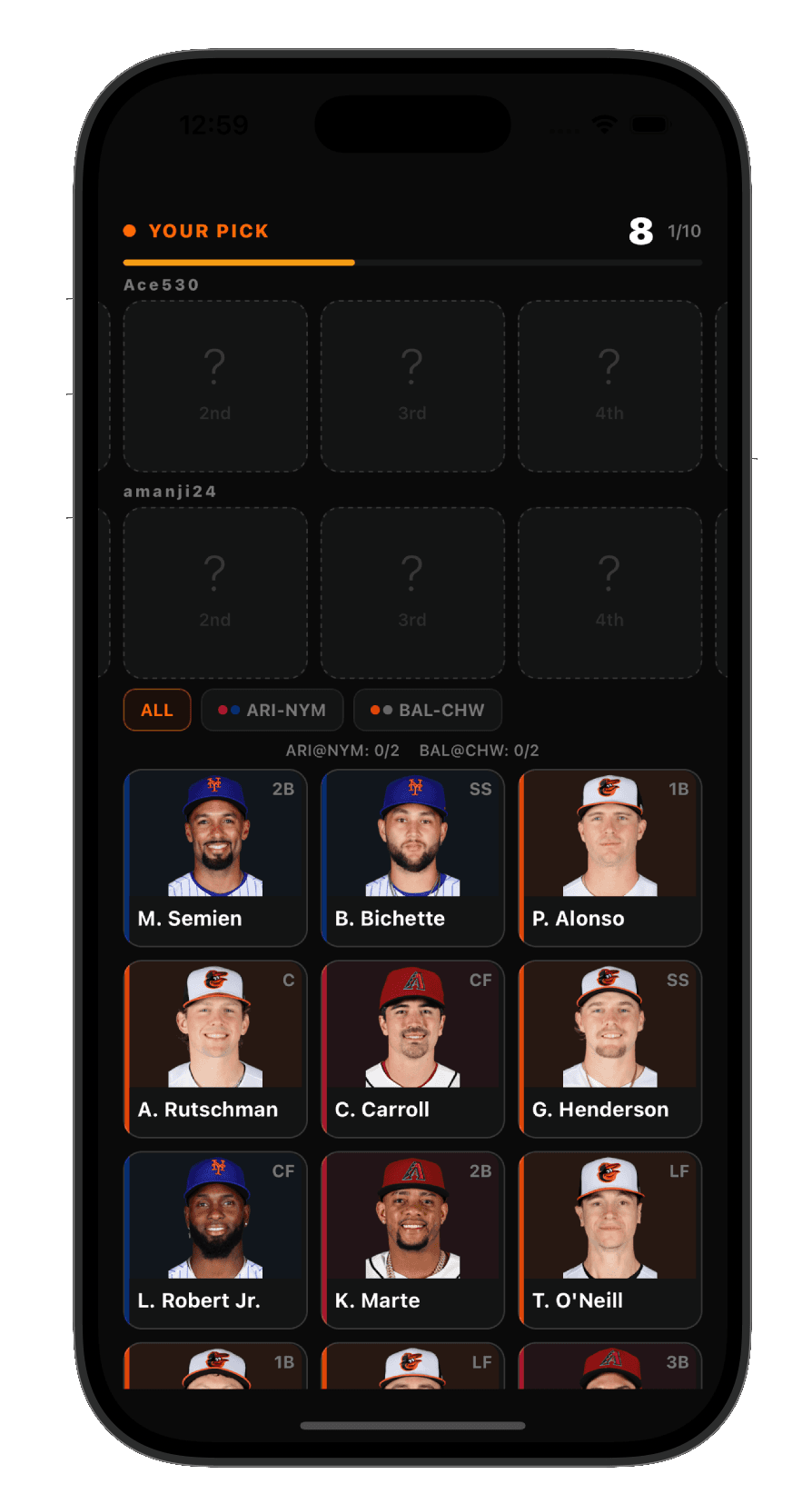 Snappy Draft screen
